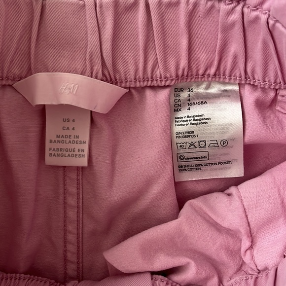 H&M Pink High Waist Women Shorts - Picture 3 of 8